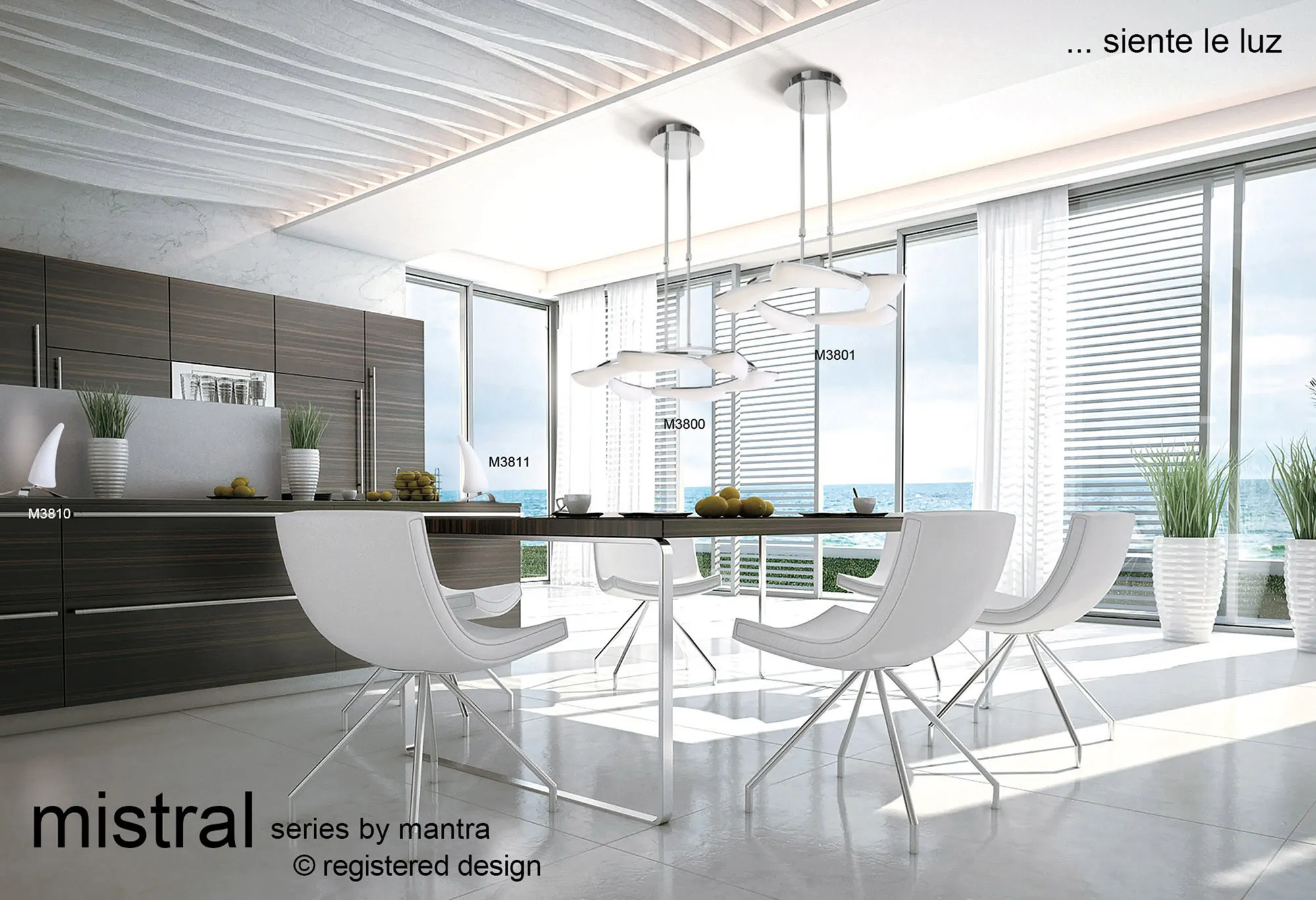 Mistral LED Ceiling Lights Mantra Ring Pendants